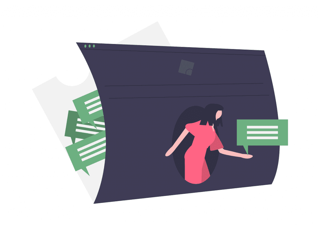 Individual selectively chooses a notification to pay attention to.